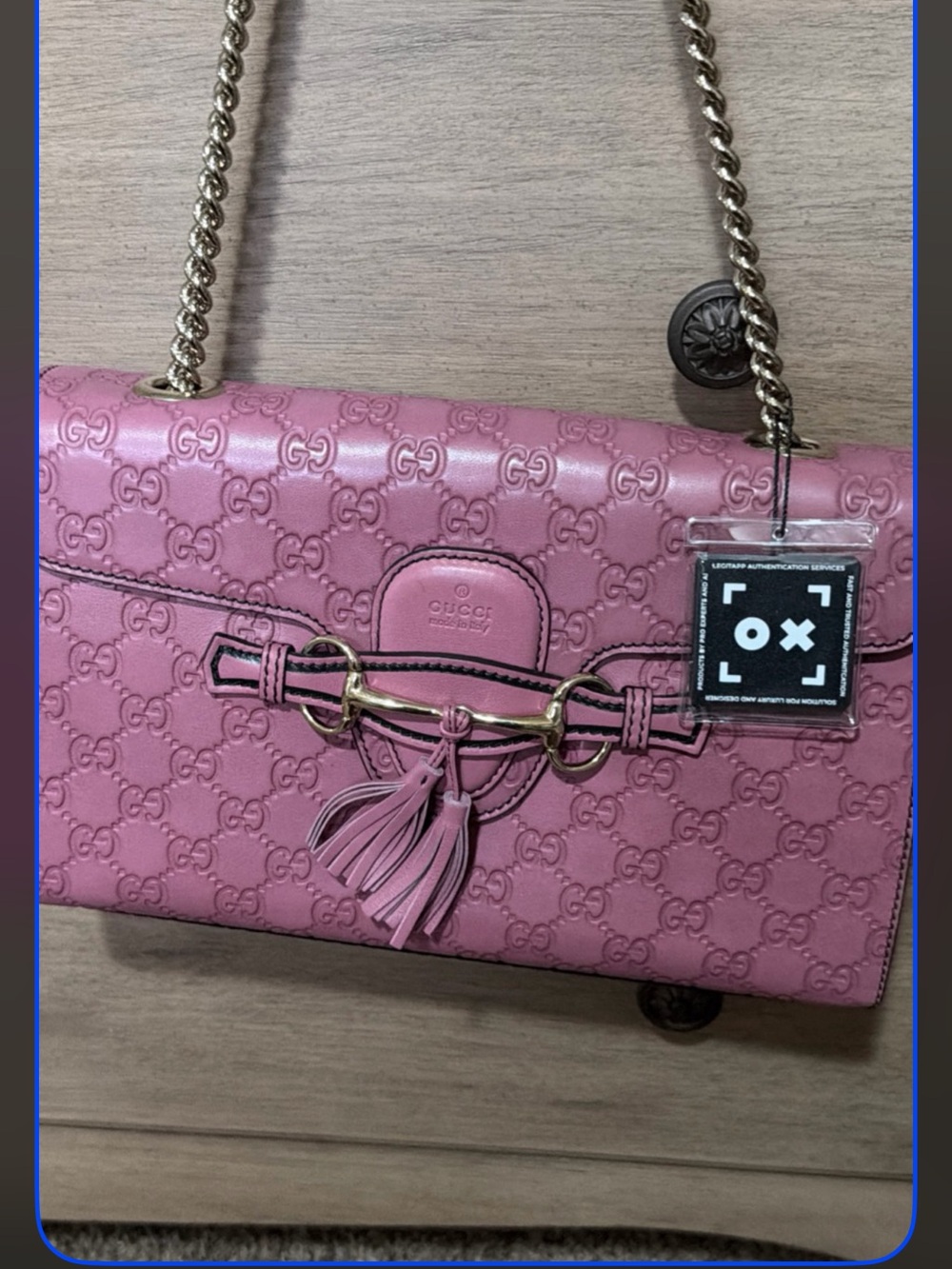 Gucci Pink GG Emily Excellent Condition. Dust Bag & COA Included